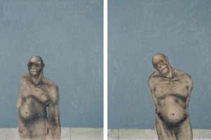 monkey-diptycholio-su-tela-110x300-2008 Monkey, olio su tela, cm 110 x 300, 2008