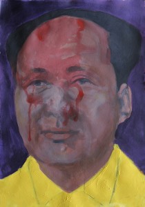 Mao, olio su carta cm 100 x 70. 2009