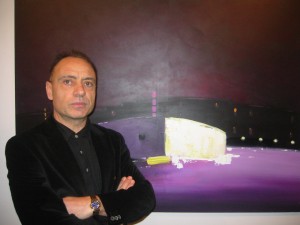 Domenico David all'inaugurazione della sua mostra (02/2010)