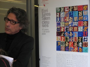 Rotelli all'inaugurazione della mostra da Louis Vuitton a Parigi